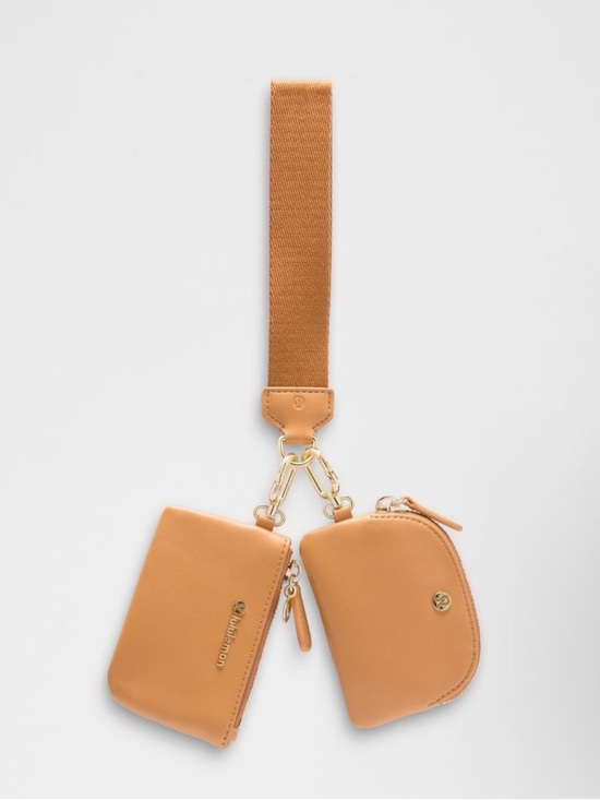 lululemon athletica Accessories - Lululemon Cactus Leather Dual Pouch Wristlet